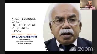 Career Opportunities for Anaesthesiologists Abroad | Dr B Radhakrishnan | ISACON Kerala 2021