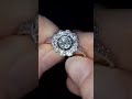 lot 163 diamond flower cluster ring