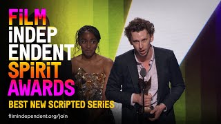 THE BEAR wins BEST NEW SCRIPTED SERIES at the 2023 Film Independent Spirit Awards.