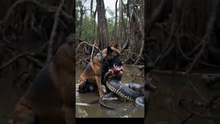 Dog vs Swamp Python #fypyoutube #fyp #shorts #shortsvideo