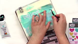 How to Use Acrylic Paint Scraping in your Bible | Bible Journal | Lesson 1 | Rebekah R Jones