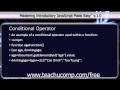 JavaScript Training Tutorial Conditional Operator