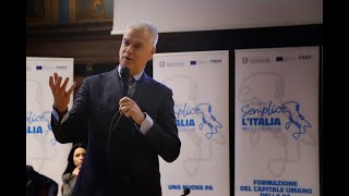 Facciamo semplice l'Italia. Il ministro Zangrillo a Perugia per la prima tappa, 9 gennaio 2023