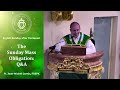 The Sunday Mass Obligation: Q&A - Sermon by Fr Gomis (14 Jul 2024)