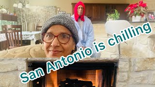 കതക് തുറന്നാൽ തണുത്ത് വിറക്കുന്നു😄Chilling in San Antonio 😎 minus 1 degree Celsius @ 10.30am