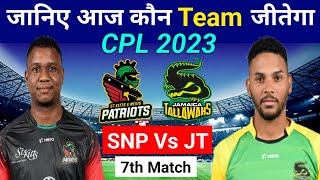 Who Will Win Today Match SNP vs JT | St Kitts and Nevis Patriots vs Jamaica Tallawahs Prediction