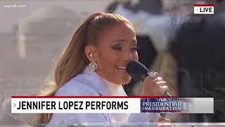 Jennifer Lopez performs patriotic medley at Biden Inauguration