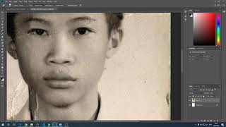 รีวิวการซ่อมรูปภาพเก่าที่มีรอยขาด ด้วย photoshop