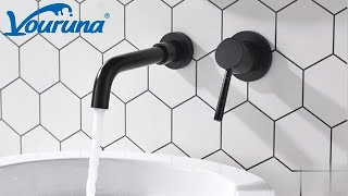 How to install wall mounted basin faucet? 2 hole wall-mount bathroom sink tap Installation Guide