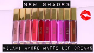 NEW SHADES SWATCHED | MILANI AMORE MATTE LIQUID LIP CREAMS