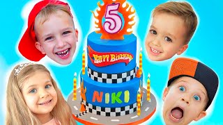 Happy Birthday Niki! Kids Birthday party with Vlad, Diana and Roma