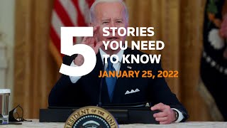 January 25, 2022: Ukraine, NATO, Russia, Biden curses reporter, Trump, Burkina Faso, Boris party