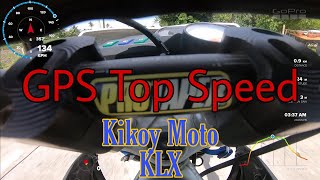 KLX 150 new GPS Top speed record