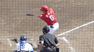 安部友裕４回表バッティング【2022年4月22日 広島カープ対中日ドラゴンズ プロ野球 2軍ファーム戦 ウエスタンリーグ ナゴヤ球場】