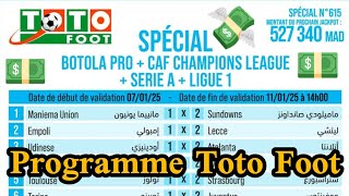 برنامج طوطوفوط سبسيال 💸 اربح المال Programme Toto Foot Spécial N\