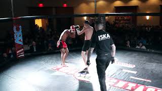 KEVIN HIXSON VS ANTHONY SARAVAO 140 LB K1 RAGE IN THE CAGE 12