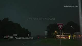 Okemah OK Large Wedge tornado with  power flashes 5-4-2022