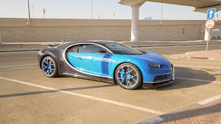 Bugatti Chiron abandoned and covered with dust.