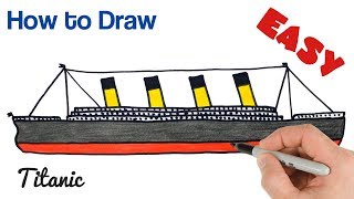 How to Draw Titanic Easy Step by Step Art Tutorial