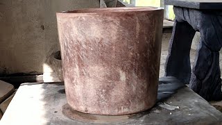 cara membuat pot Teraso alternatif -  how to make terrazzo pots alternative