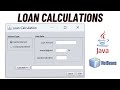 Loan Calculation with Java - NetBeans