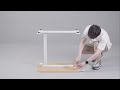 how to install bominxpro medical adjustable overbed bedside table