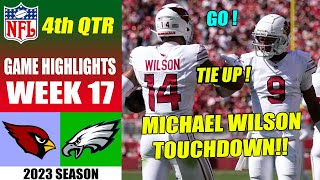 Cardinals vs Eagles FULL 4th QTR [WEEK 17] | NFL Highlights 2023