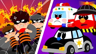 The Rescue Heroes #2 | Car Song: Police Car, Fire Engine, Ambulance | Nursery Rhymes & Kids Songs