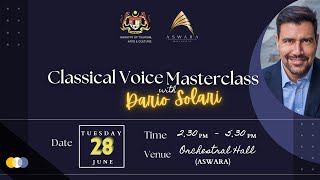 ASWARA Classical Voice Masterclass with Dario Solari