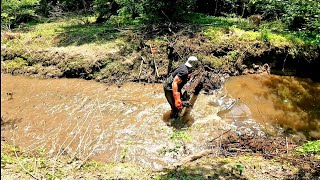 Beaver Dam Removal! || Tearing Out Beaver Dam At The Lodge By Hand In Beaver Dam Creek!