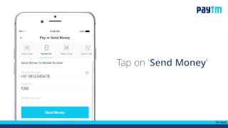 Pay or Send Money instantly through Paytm