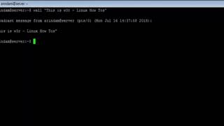 Linux - wall Command - w3resource