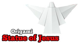 How To Make A Easy Paper Origami Christmas Crafts | Origami Statue of Jesus | Marki's Origami