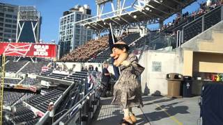 San Diego Padre mascot rings bell after Padre win @ Petco Park 9/16/2012