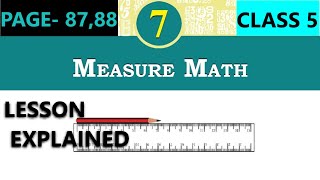 5 th std /Measure Math / page 87,88 kerala syllabus