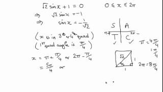 Trig 05 - Solving Trig Equations (radians & exact values)