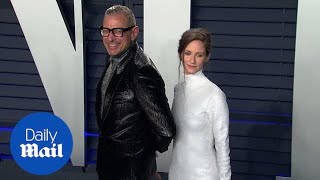 Jeff Goldblum and Emilie Livingston at Vanity Fair Oscars party