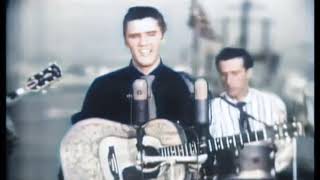 Elvis live 1956 USS Hancock ''blue suede shoes'' DES stereo and colour