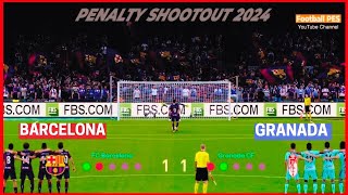 FC Barcelona vs Granada FC - Penalty Shootout 2024 | LALIGA 2023/24 | PC PES23 Gameplay