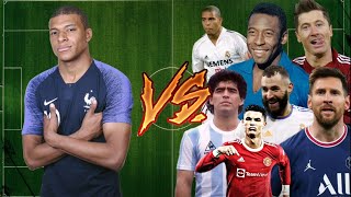 Mbappe 2022 vs Legends ( Ronaldinho , Neymar , Ibrahimovic , Ronaldo, Messi , Pele , Maradona ) 🔥💪