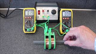 Transformer demonstration with a ferrite core (NCPQ)