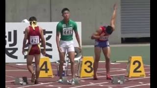 2016 全国高校総体 岡山インターハイ陸上男子100ｍ予選6組