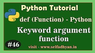 Python - Function (Keyword Augment ) - Python Tutorial in Hindi | Learn Python for class 11