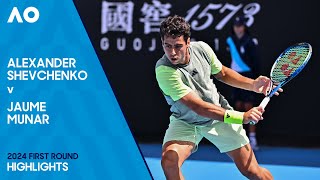 Alexander Shevchenko v Jaume Munar Highlights | Australian Open 2024 First Round