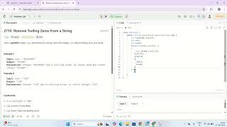 "Remove Trailing Zeros From a String – LeetCode Easy Solution"
