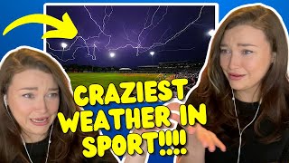 New Zealand Girl Reacts to Sports Games With Crazy Weather!!!!!!