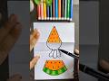 🍉+🥕 Paper Folding surprise drawing | Cute Paper Diy craft @ArasEasyArt #watermelon #carrot #diy