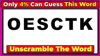Unscramble the 6 Letter Word in Record Time || Guess the Correct Word | Guess the Word Challenge 112