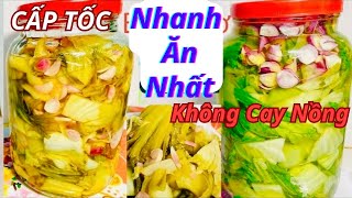 Cách Làm Dưa Cải Muối Chua Cấp Tốc Vàng Giòn Nhanh Ăn Thành Công Nhất || mdhv 279