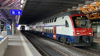 Ausfahrt des (SBB DTZ 514) beim Bahnhof Winterthur